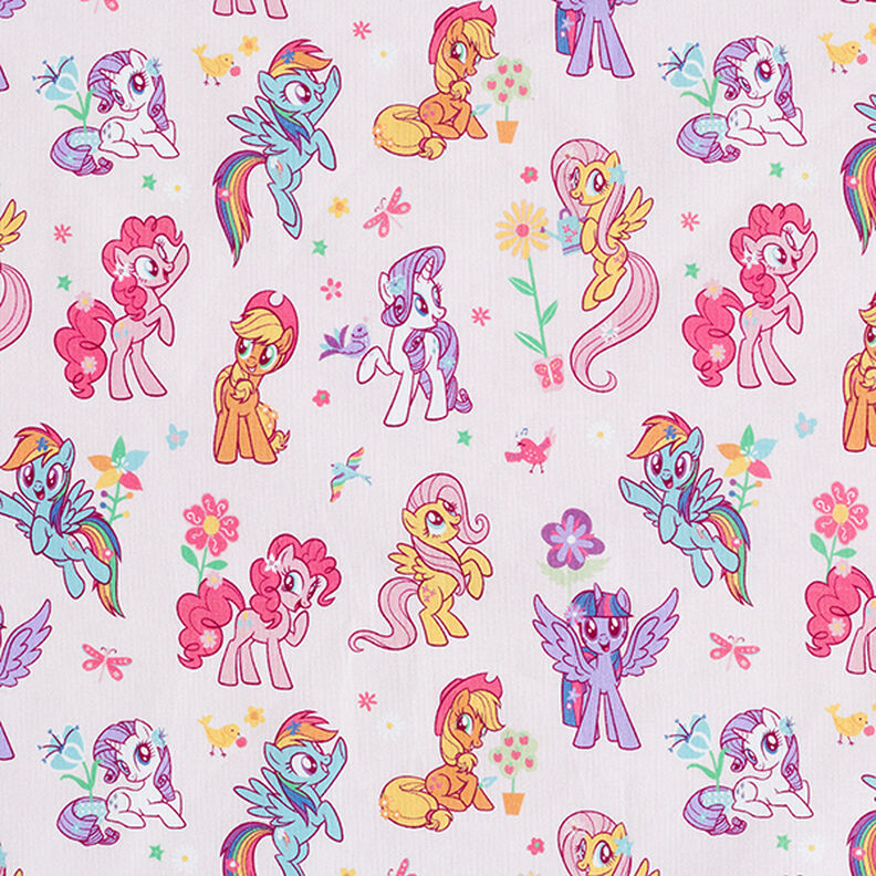 Popelina bawełniana Tkanina na licencji My Little Pony w ogrodzie | Hasbro – różowy,  image number 1