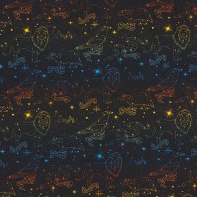 Dżersej bawełniany Tkanina na licencji Zwierzęta heraldyczne, gwiazdozbiory – Harry Potter | Warner, 