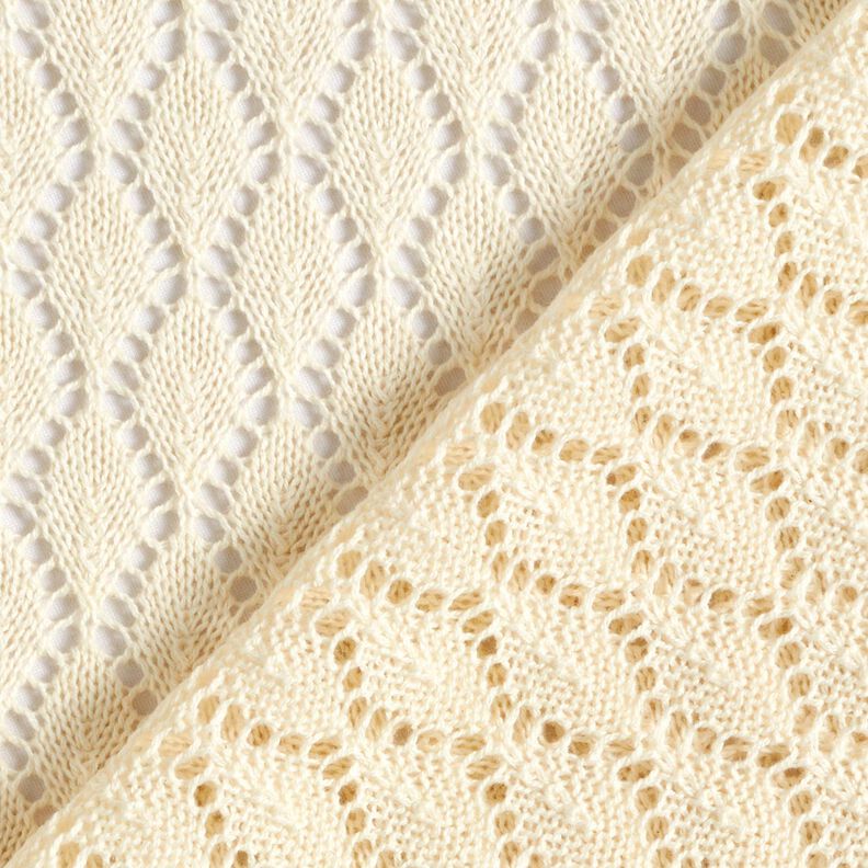 Dzianina swetrowa Crochette – mleczna biel,  image number 5