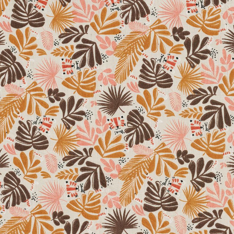 Tkanina bawełniana Kreton liście palmy – zawilec,  image number 1