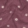 Puszysty plusz haftowane kwiatuszki | Poppy Fabrics – ciemny brudny róż,  thumbnail number 2