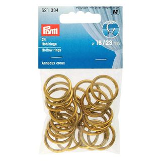 Przelotki [18 mm] 24 sztuki – złoto metaliczny | Prym, 