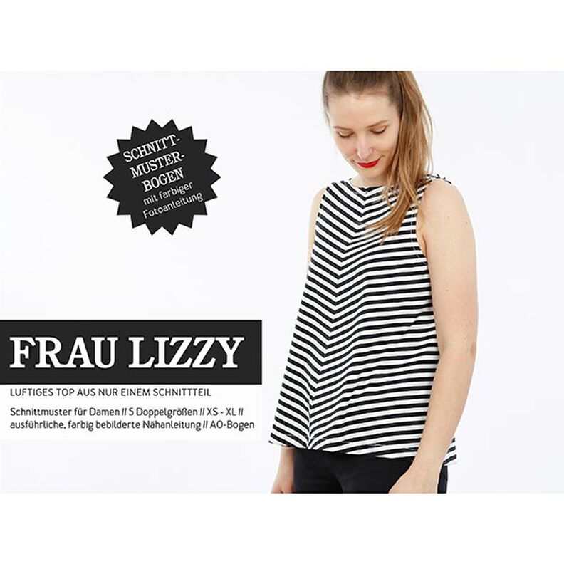 FRAU LIZZY – przewiewny top damski, Studio Schnittreif  | XS -  XL,  image number 1