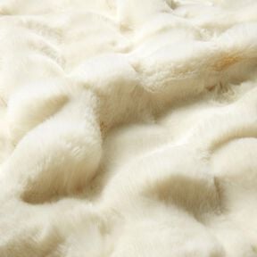 Sztuczne futerko długie włosie &ndash; mleczna biel, 