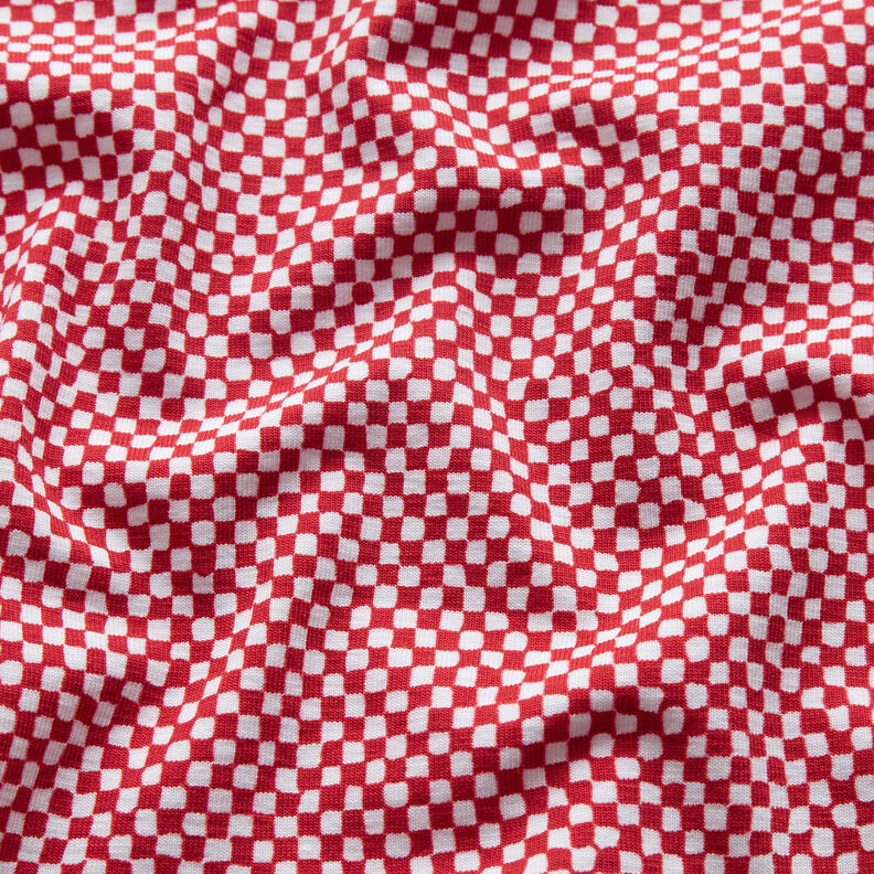 GOTS Dżersej bawełniany minikratka | TCC x LOOKS by Wolfgang Joop – czerwień/biel,  image number 3