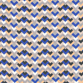 Delikatny satynowy wz&oacute;r retro &ndash; indygo/beż | Resztka 100cm, 