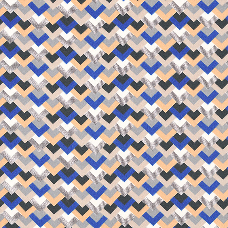 Delikatny satynowy wz&oacute;r retro &ndash; indygo/beż | Resztka 100cm,  image number 1