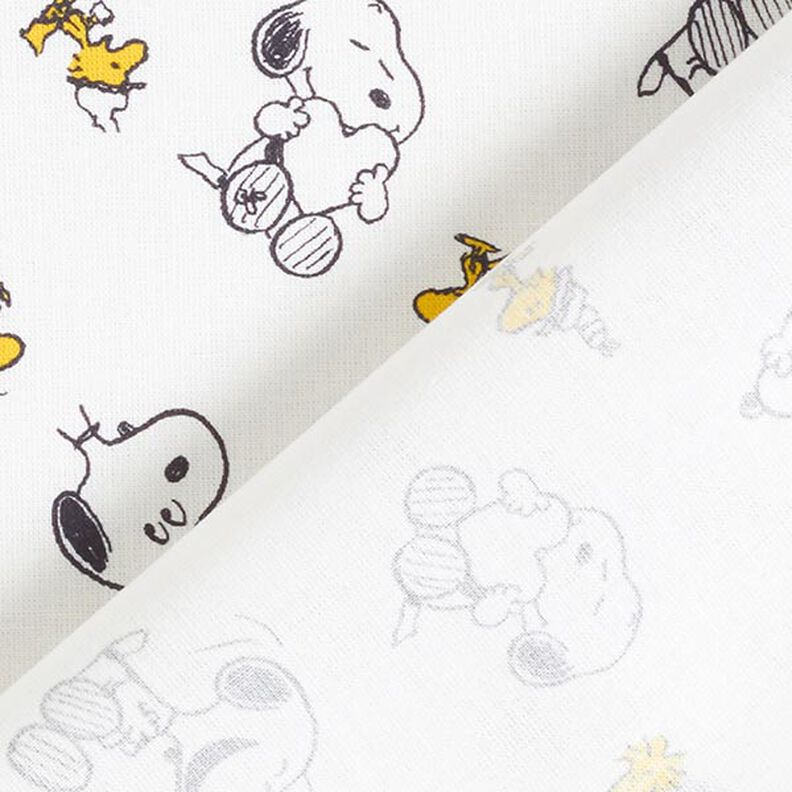 Popelina bawełniana tkanina na licencji Snoopy i Woodstock | Peanuts ™ – biel,  image number 4