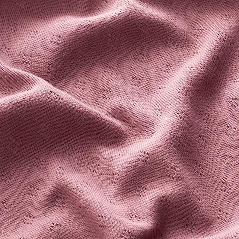 Dżersej o drobnym splocie z ażurowym wzorem – pastelowy fiolet,  image number 2