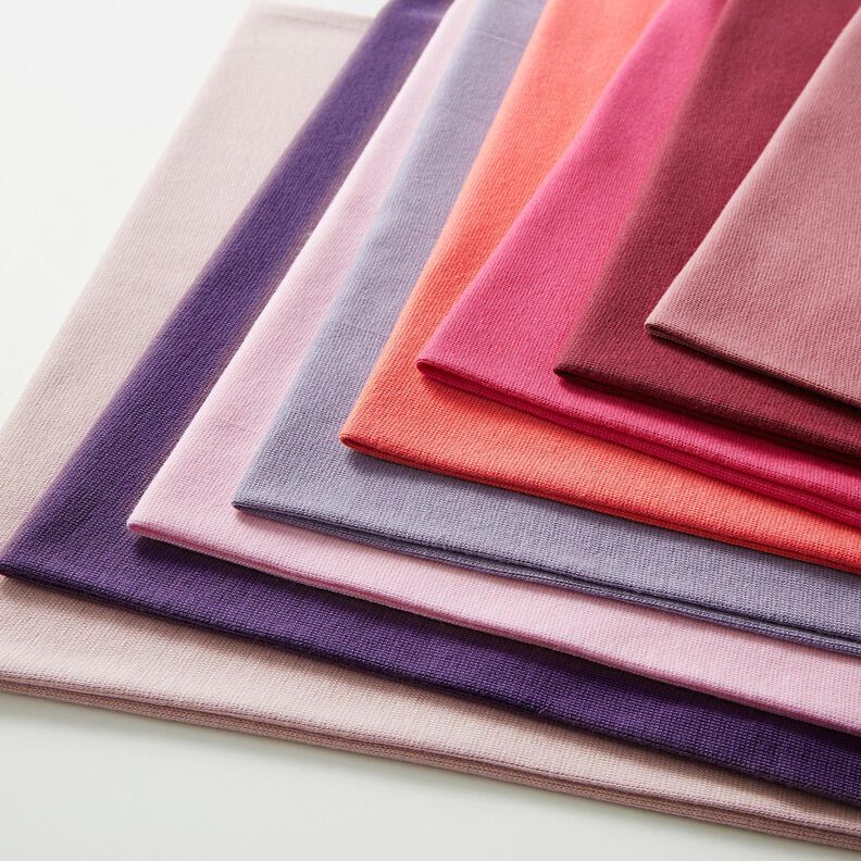 Dżersej bawełniany średniej ciężkości jednokol. – purpura,  image number 7