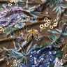 Dżersej wiskozowy w bukiet kwiatów – brąz,  thumbnail number 2