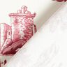 Tkanin dekoracyjna Płótno antyczny 280 cm – czerwień karminowa/biel,  thumbnail number 4