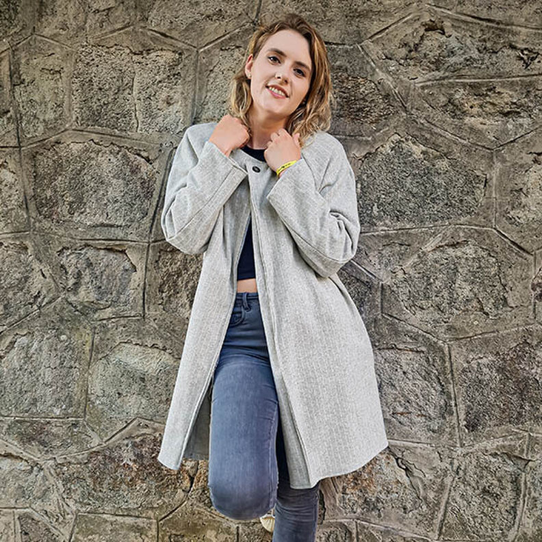 FRAU LINDA – krótki płaszcz z rękawami raglanowymi, Studio Schnittreif | XS - XXL,  image number 3