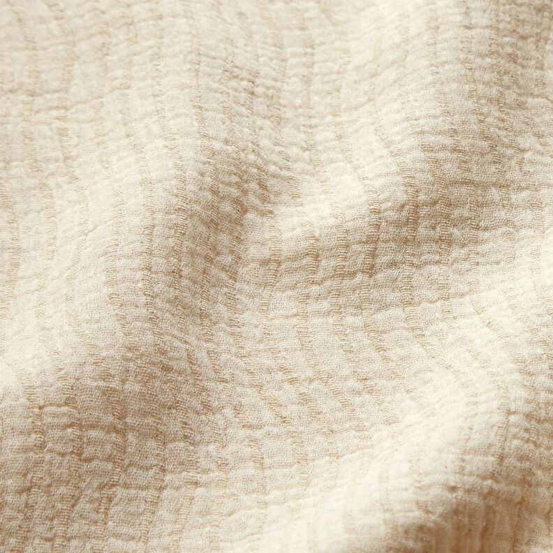 Mieszanka lnu i bawełny Żakard wzór w fale – naturalny,  image number 2