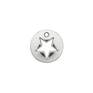 Ozdoba gwiazda [ Ø 12 mm ] – srebro metaliczny, 