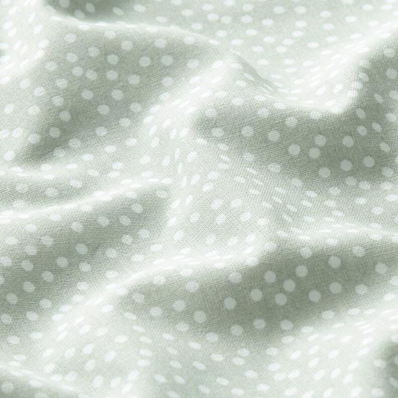 Tkanina bawełniana Kreton nieregularne kropki – zieleń pastelowa,  image number 2