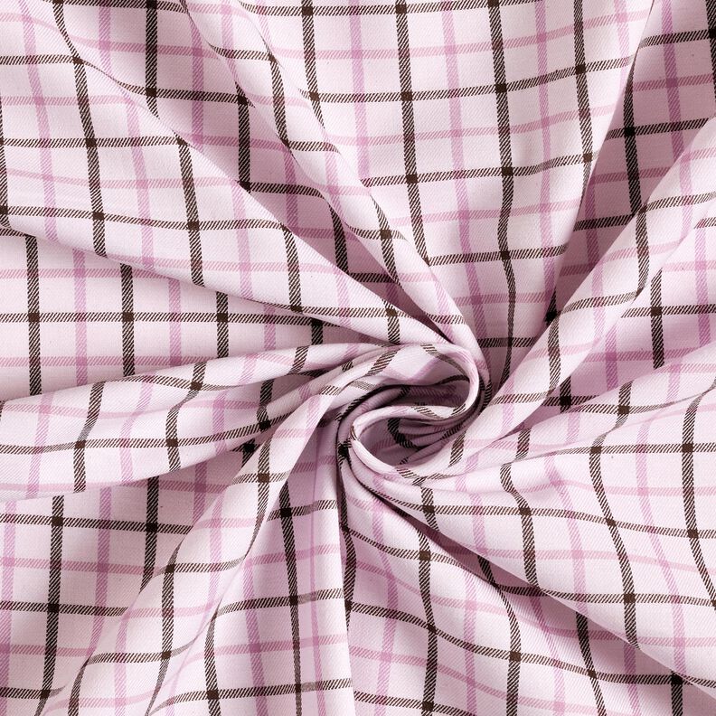 Bawełniana tkanina koszulowa ze wzorem w kratkę – różowy/pastelowy fiolet,  image number 4