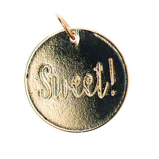 Przywieszka Sweet [Ø17 mm] | Rico Design – złoto metaliczny, 
