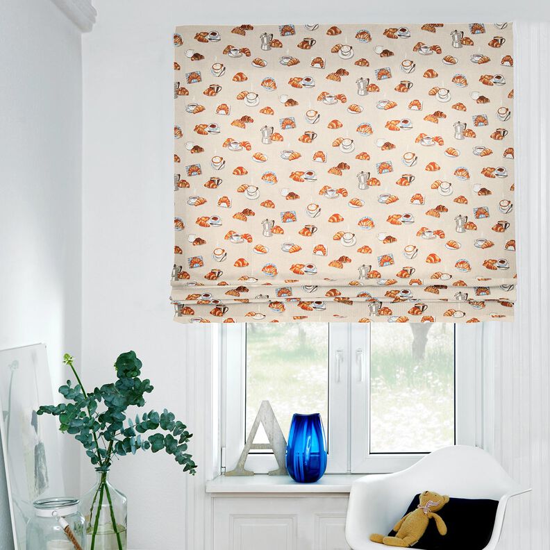 Tkanin dekoracyjna Half panama świeże rogaliki – jasny brąz/naturalny,  image number 5