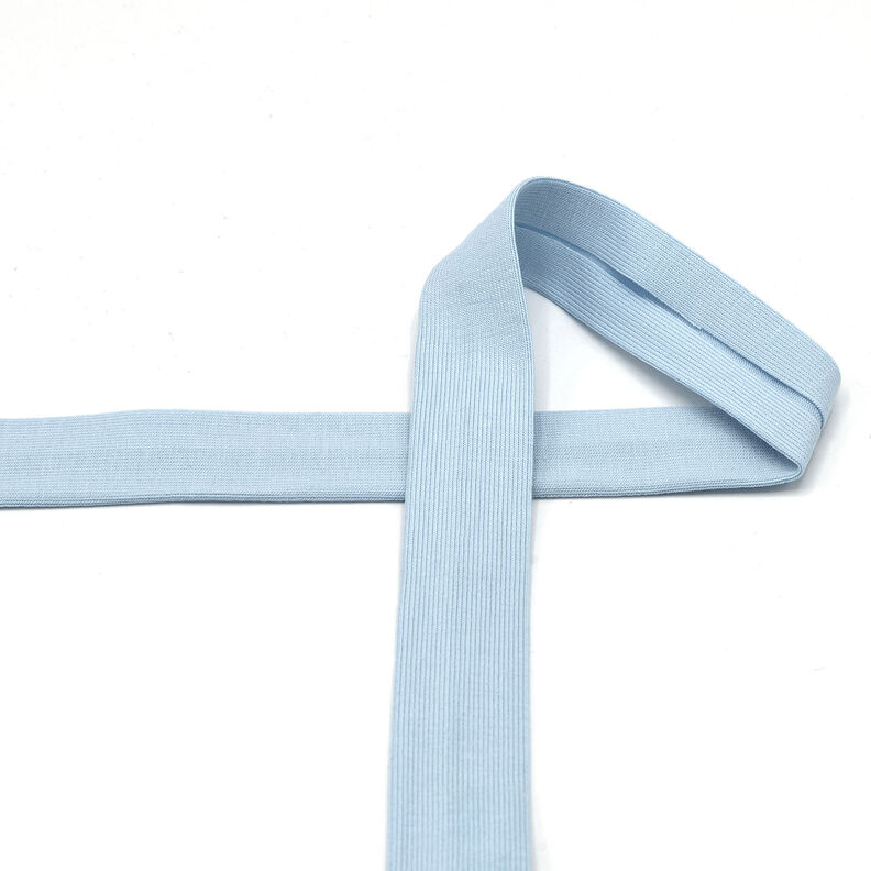 Taśma skośna Dżersej bawełniany [20 mm] – jasnoniebieski,  image number 2