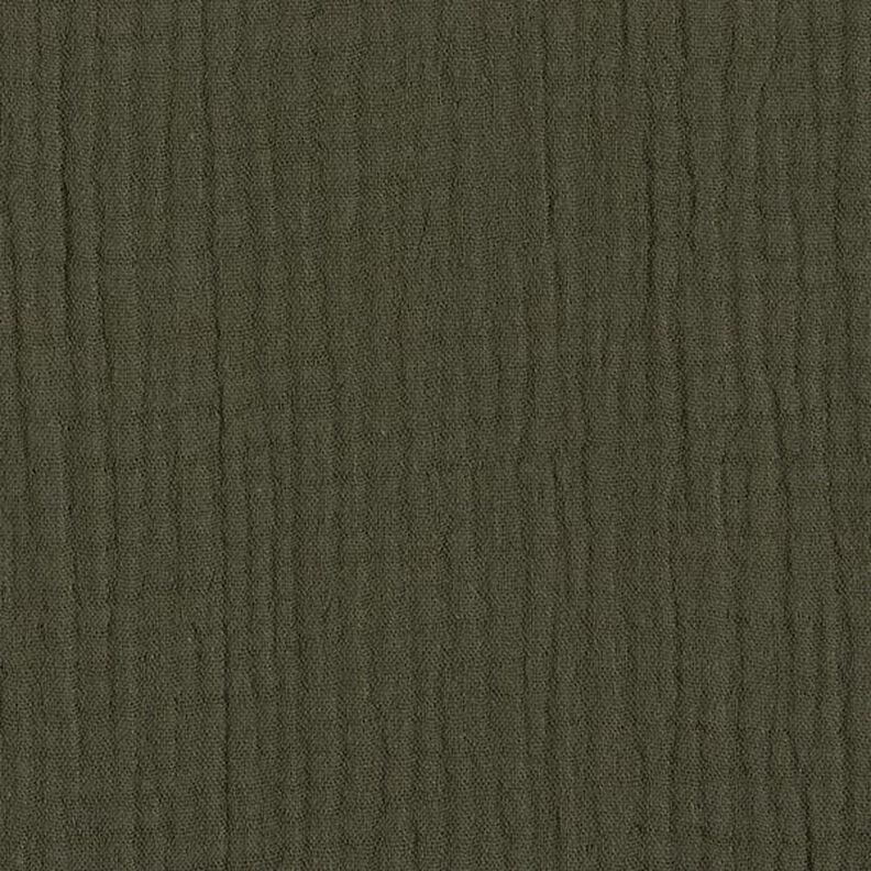 GOTS Trójwarstwowy muślin bawełniany – oliwka,  image number 4
