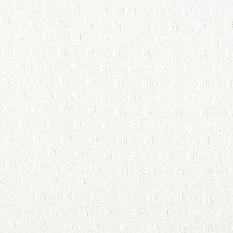 Ażurowa tkanina bawełniana dobby – biel,  image number 1
