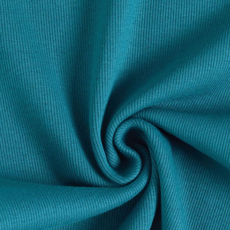 2x2 Dzianina ściągaczowa Jednokol – petrol,  image number 1