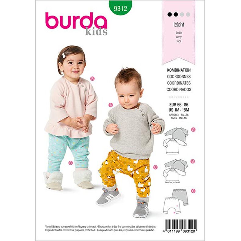 Bluzka/Spodnie, Burda 9312 | 56-86,  image number 1