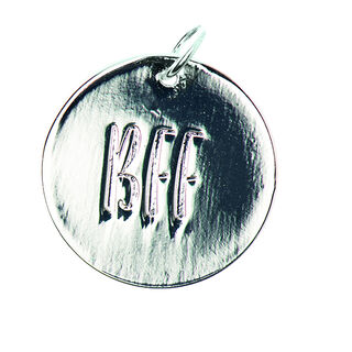 Przywieszka BFF [Ø17 mm] | Rico Design – srebro metaliczny, 