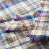 Mieszanka lnu i wiskozy, checks – oliwka,  thumbnail number 3