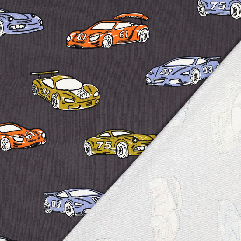 Dzianina dresowa pętelkowa French Terry wyścigówki | Poppy Fabrics – szary, image number 4
