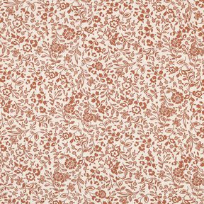 Muślin / Tkanina double crinkle dwukolorowe kwiaty  | Poppy Fabrics – jasnobeżowy/karmelka, 