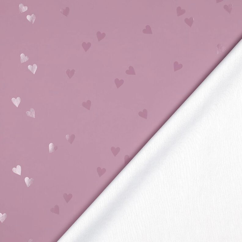 Tkanina na kurtki przeciwdeszczowe serduszka | Poppy Fabrics – jasny brudny róż,  image number 4