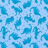 Dzianina dresowa pętelkowa French Terry dinozaury | PETIT CITRON – jasnoniebieski,  thumbnail number 1
