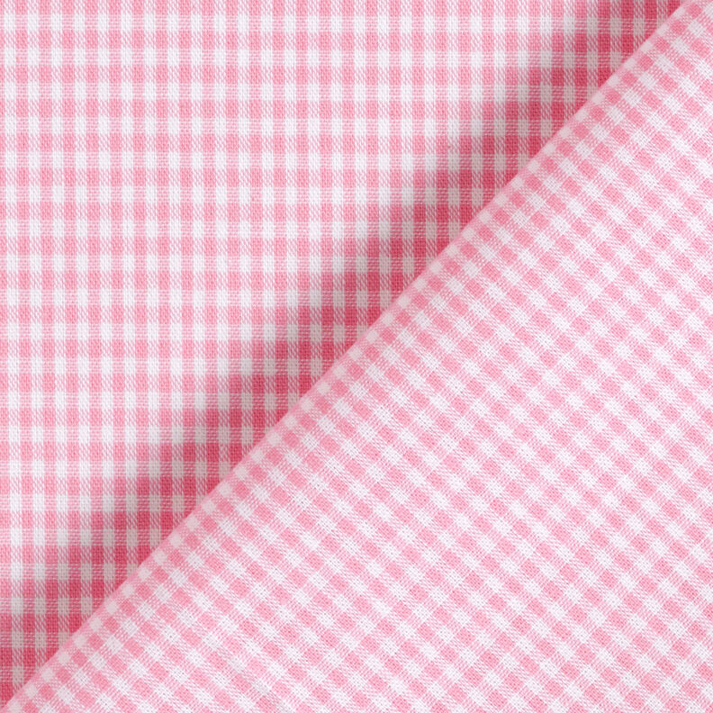 Tkanina bawełniana Kratka Vichy 0,2 cm – róż/biel,  image number 4