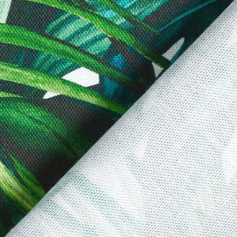 Tkanina dekoracyjna half panama liście palmowe – zieleń,  image number 4