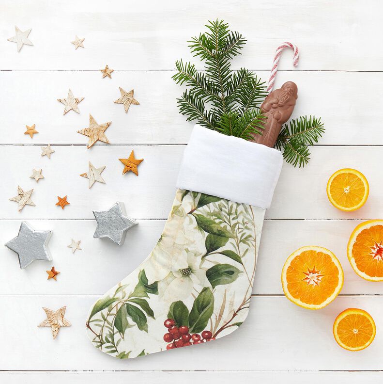 Tkanin dekoracyjna Żakard Lureks ostrokrzew – naturalny/złoto,  image number 6