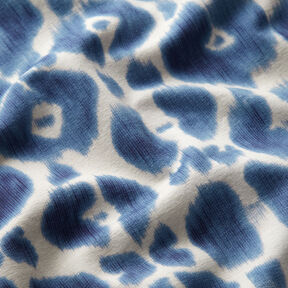 GOTS French Terry batikowa panterka | TCC x LOOKS by Wolfgang Joop – niebieski brylantowy/krem, 
