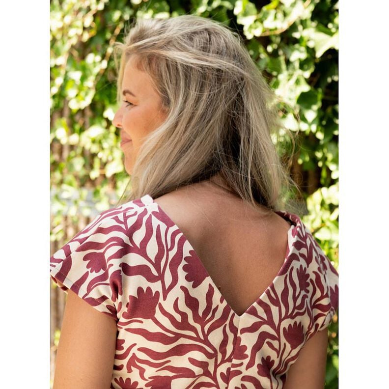 Dzianina dresowa drapana niebielona kwiaty | Poppy Fabrics – krem/khaki,  image number 5