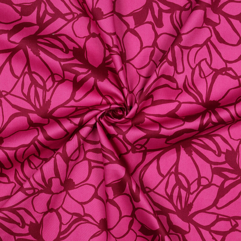 Satyna bawełniana Magnolia | Nerida Hansen – intensywny róż/ciemnoczerwony,  image number 3