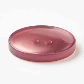 Guzik 2-dziurkowy błyszczący [Ø 25 mm] – ciemny brudny róż, 