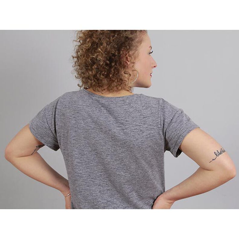 FRAU TINA – swobodna koszulka basic z krótkim rękawem, Studio Schnittreif | XS - XXL,  image number 5