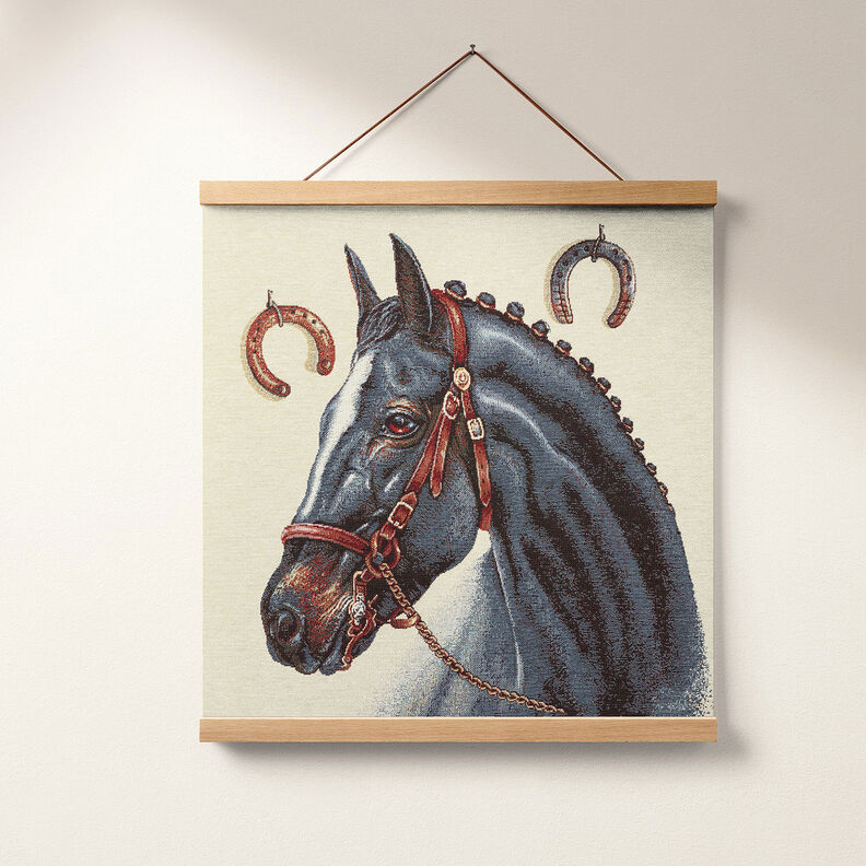 Tkanina dekoracyjna gobelin na sztuki Koń – beż,  image number 6