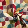 Tkanin dekoracyjna Gobelin kształty retro – jasnobeżowy/czerwień karminowa,  thumbnail number 3