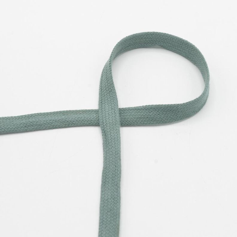 płaski sznurek Bluza z kapturem Bawełna [15 mm] – zieleń trzcinowa,  image number 1