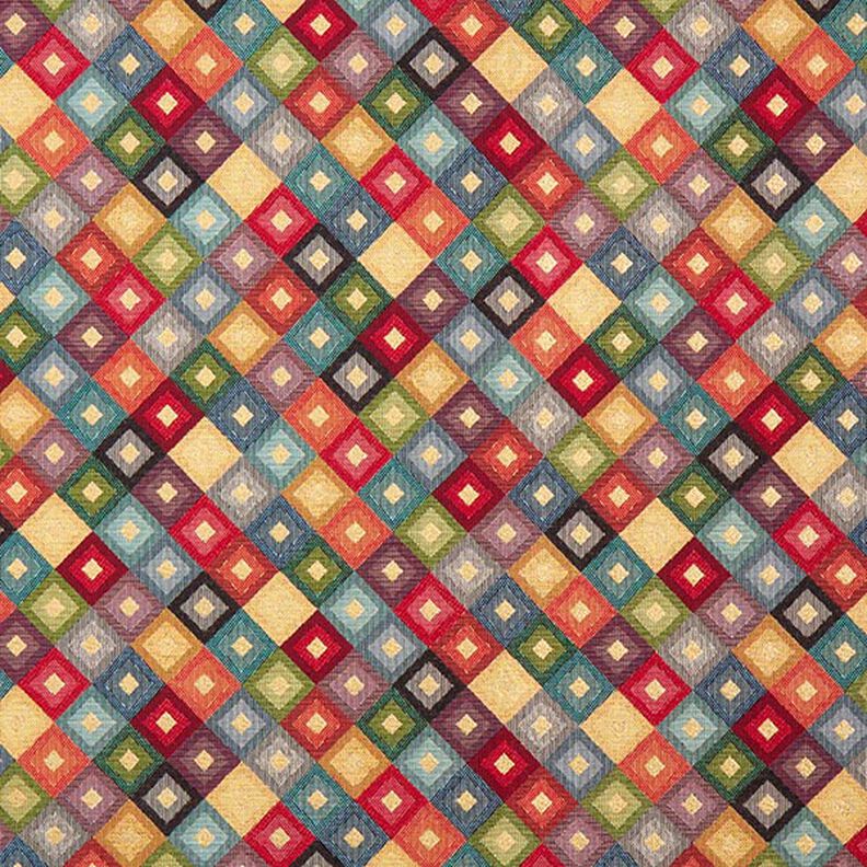 Tkanin dekoracyjna Gobelin kolorowe romby lureks,  image number 1
