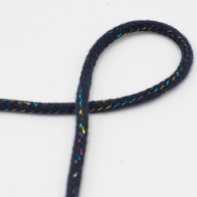sznurek bawełniany Lureks [Ø 5 mm] – ciemnogranatowy,  image number 1
