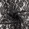 Koronka z obustronnym brzegiem łukowym w kwiaty – czerń,  thumbnail number 4