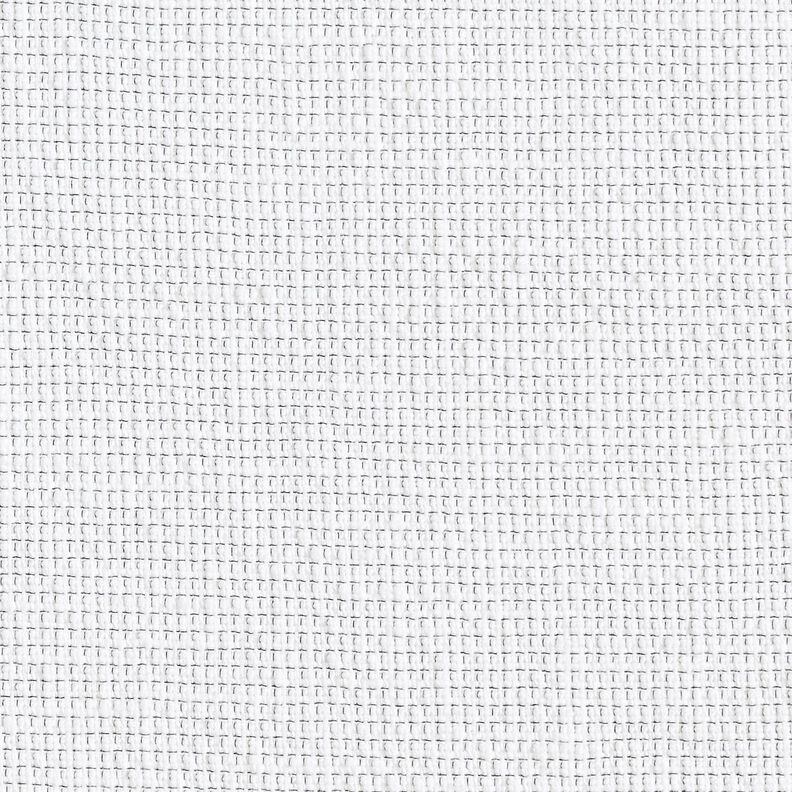 Tkanina bawełniana bouclé w kwadraciki – biel,  image number 4
