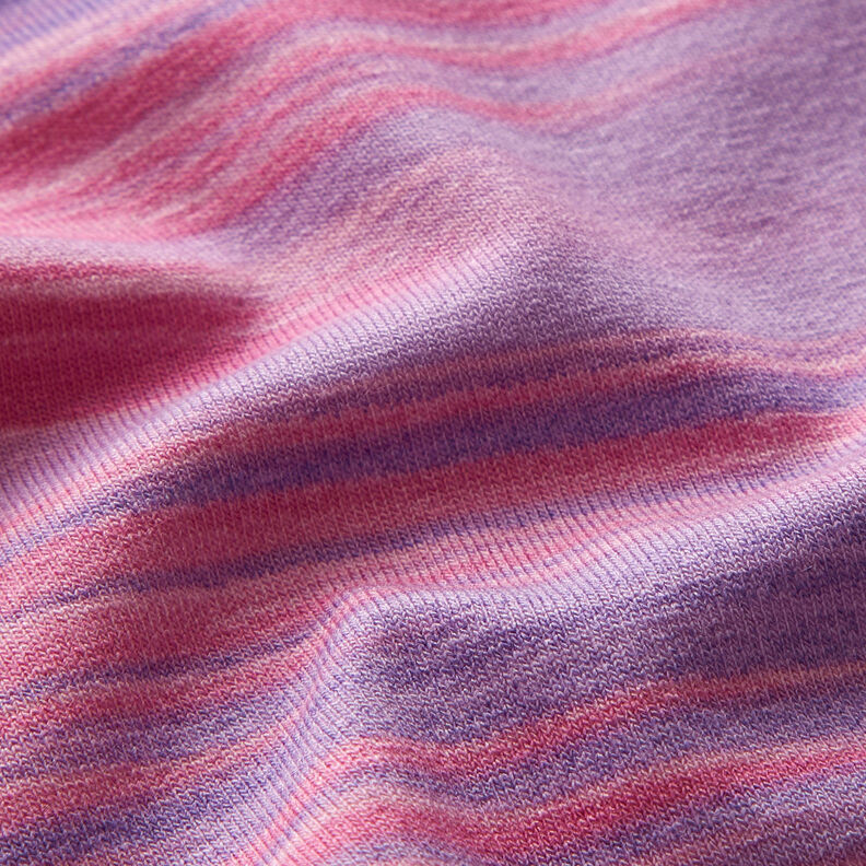 Dżersej wiskozowy w cieniowane podłużne paski – bakłażan/liliowy,  image number 4